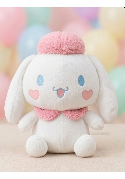 Pembe Şapka Cinnamoroll Peluş Oyuncak 50cm Tüylü Büyük Sanrio Hellokitty Kuromi Arkadaş Yumoş Peluş Çok Renkli