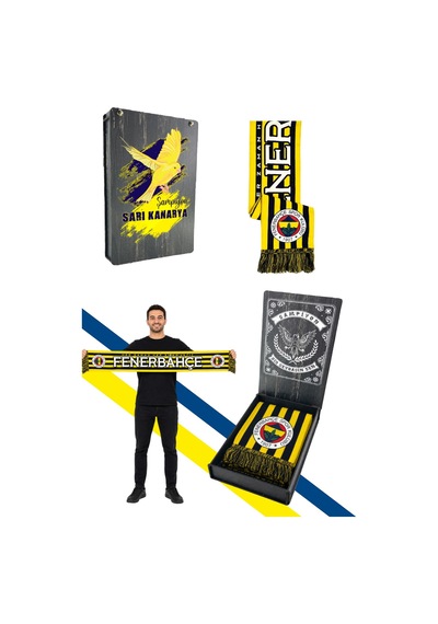 Fenerium Her Zaman Hep Seninleyiz Dokuma Atkı Uv Kutu Hediyeli Lacivert