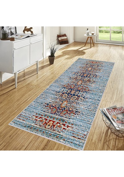 Rovigo Home Dijital Baskı Yıkanabilir Kaymaz Taban Salon Halısı  RVG1684 Çok Renkli