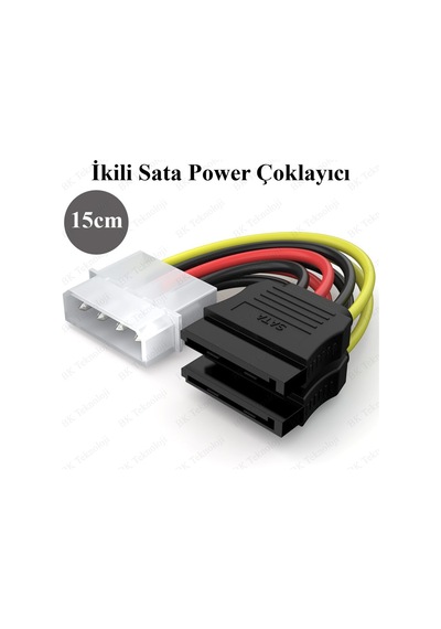 İkili Sata Power Çoklayıcı Bakır Kablo