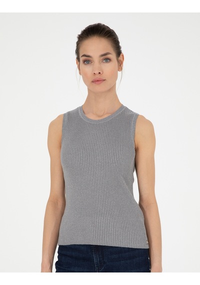 Pierre Cardin Kadın Gri Melanj Kazak /triko 50288575-vr086 Gri Melanj