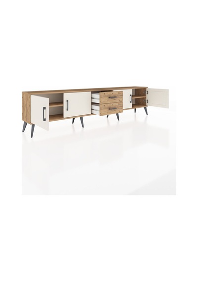 Arges Tv Ünitesi 2 Raflı 2 Çekmeceli 4 Kapaklı 220x30x51 Çam-aytaşı/çam Aytası/atlas Çam - Atlas Çam Arges Tv Ünitesi 2 Raflı 2 Çekmeceli 4 Kapaklı 220x30x51 Çam-aytaşı/çam Aytası/atlas Çam - Atlas Çam