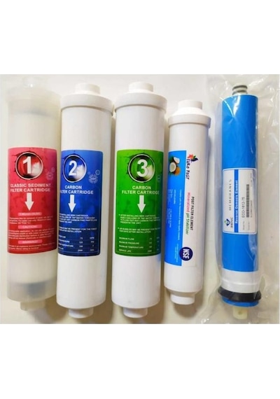 Reverse Osmosis Kapalı Kasa Su Arıtma Filtresi 5li Set