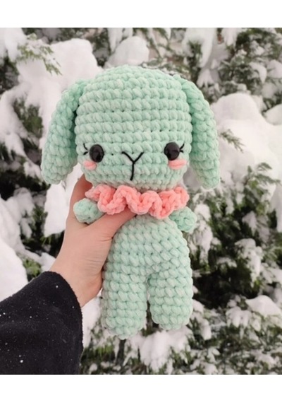 El Yapımı Tek Parça Tığ İşi Peluş: Tavşan Amigurumi 02 - Çok Renkli