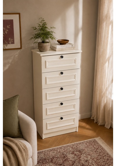Home Vera 5 Çekmeceli Şifonyer 52x105x43 Cm Beyaz - 912271238 Beyaz Home Vera 5 Çekmeceli Şifonyer 52x105x43 Cm Beyaz - 912271238 Beyaz