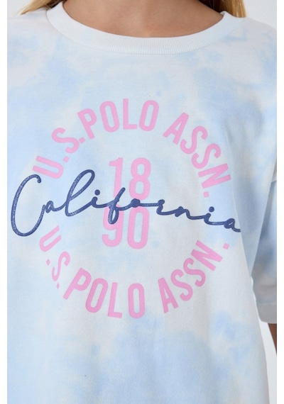 U.S. Polo Assn. Kız Çocuk Şortlu 2'li Takım Okyanus-2632 Mavi