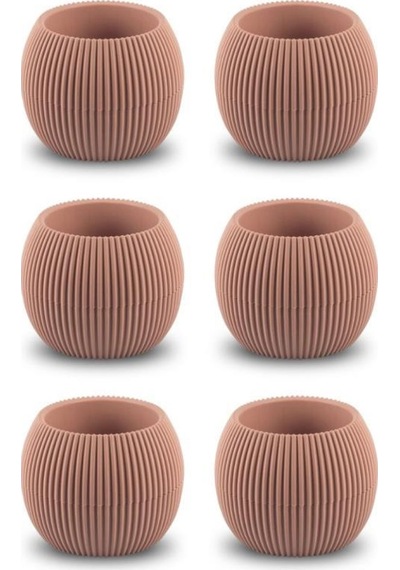 Omnipazar Krs-361 Plastik Mercan Kaktüs Saksı 0.15 Litre Soft Pembe 6 Adet