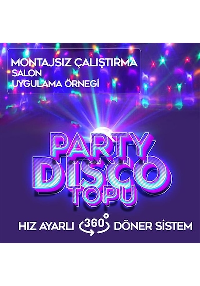 Ledx Gm-0803b Sihirli Led Dönen Disko Topu Hoparlör Kablosuz Usb/mp3/bluetooth Kumandalı 360 Derece