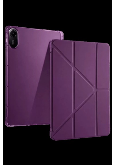 Xiaomi Redmi Pad 2 Kalemlikli Mars Tablet Kılıfı - Mürdüm Klasik