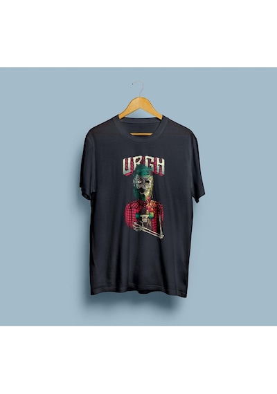 Overize Ölene Kadar Paten Urgh Tasarım Unisex T-shirt Siyah