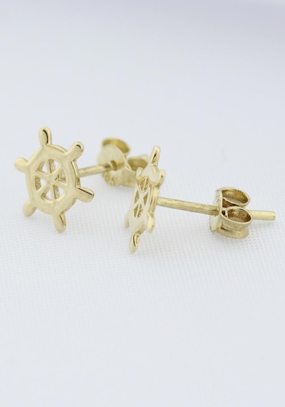 Altın Gemici Dümeni Tragus Küpe Sarı Altın