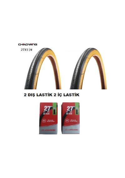 Chaoyang 27X1 1/4 (32-630) İç Dış Lastik Seti (2 Dış + 2 İç)