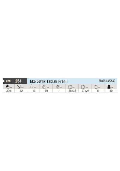 Hts Eko 50 Lik Tablalı Frenli Tekerlek 4 Adet