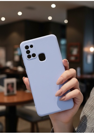 Samsung Galaxy A21s Uyumlu İçi Kadife Kamera Korumalı Renkli Silikon Kılıf