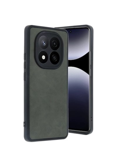 Xiaomi Redmi Note 14 Pro 4g Kılıf Aras Deri Kapak - Koyu Yeşil Koyu Yesil