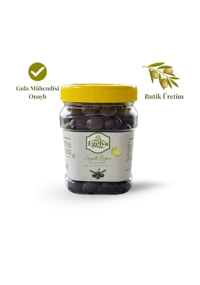 Egelya Gemlik Yağlı Siyah Sele Zeytin 500 G Doğal Fermantasyon, Katkısız, Dengeli Tuzlu