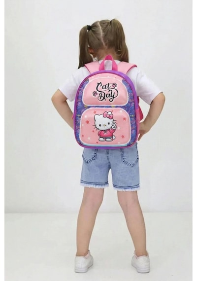 Hello Kitty Kız Çocuk Anaokulu Okul Çantası Pembe Mor Kreş Ve Okul Öncesi Sırt Çantası Yeni Sezon