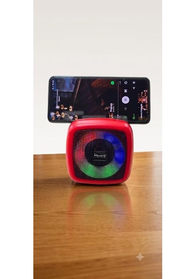 Bluetooth Hoparlör, Rgb Led Işıklı, Telefon Standlı, Usb Flash Bellek Ve Aux Destekli, Taşınabilir Speaker A Kalite 4 Ayrı Renk Seçenekli Şarjlı Bluetooth Speaker Siyah
