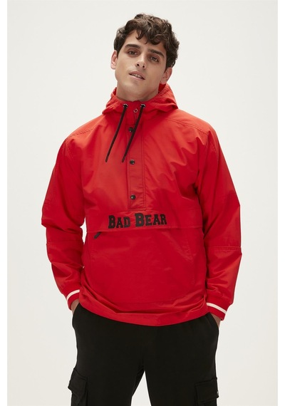 Bad Bear Hurricane Windbreaker Crimson Red Kırmızı Kanguru Cep Erkek Rüzgarlık-kırmızı Kırmızı