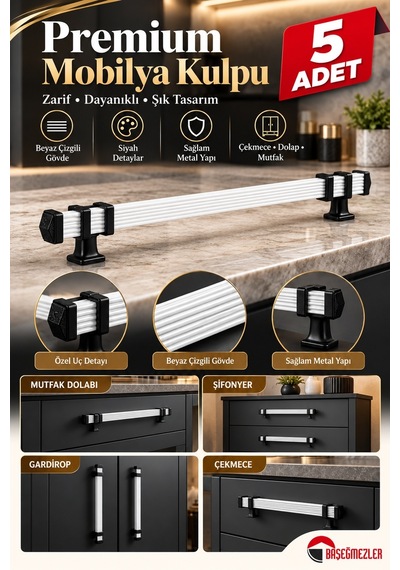 Haskan Kemer Kulp Siyah/beyaz 160 Mm Siyah - Beyaz 5 Adet