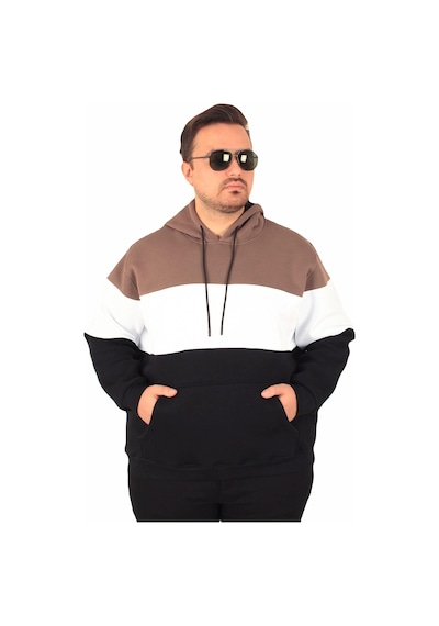 Moc Grande Mocgrande Büyük Beden Kapüşonlu 3ip Sweat Mg 25725 Vizon Vizon