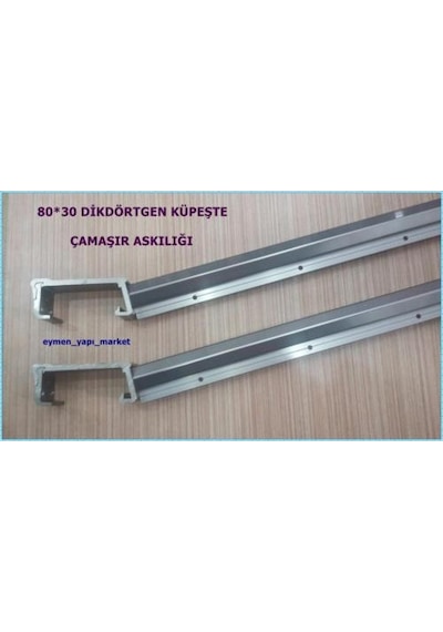 Balkon Çamaşır Kurutma Askısı Dikdörtgen Küpeşte 80x30