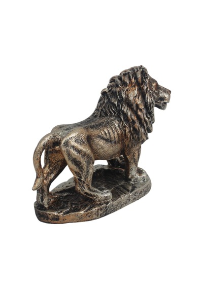 Lüks Polyester Aslan Heykeli 14 Cm Dekoratif Biblo Ev Ofis Vitrin Yeni Yıl Hediyesi