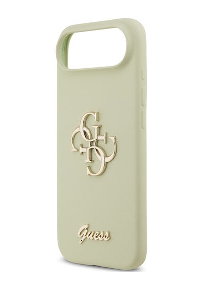 Apple Uyumlu iPhone 17 Air Kılıf Guess Lisanslı Grained Yazı Logolu Kapak Yeşil Yeşil