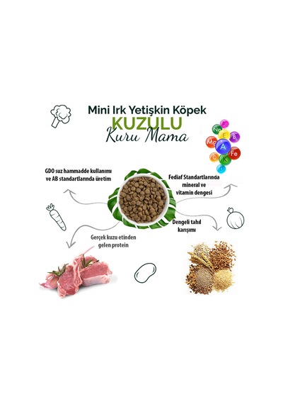 Anatolian Premium Kuzulu Küçük Irk Yetişkin Köpek Maması 2 kg