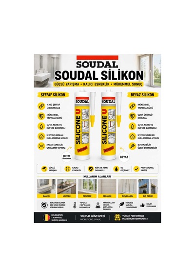 Slikon Seti Şefaf Beyaz