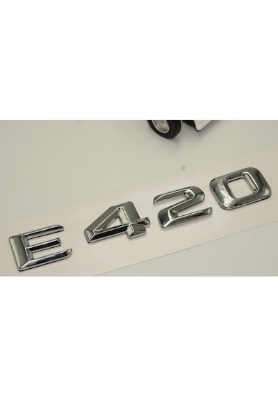 Benz E420 Bagaj Krom Metal 3M 3D Yazı Logo