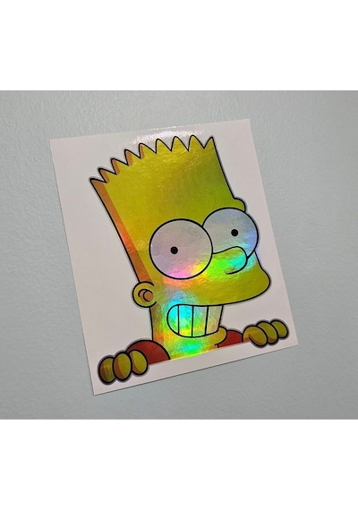 Hologram Sticker Bart Simpson Sticker - Sticker Hologram Bart Simpson
