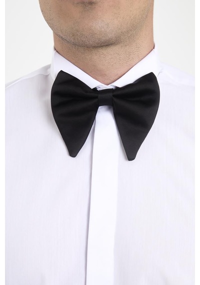 Brianze Beyaz Ata Yaka Damatlık Slim Fit Gömlek Kol Düğmesi Hediye Beyaz