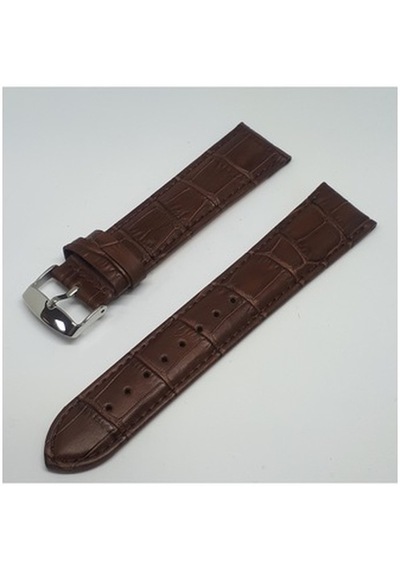 24Mm Kahverengi Croco Hakiki Deri Saat Kordonu