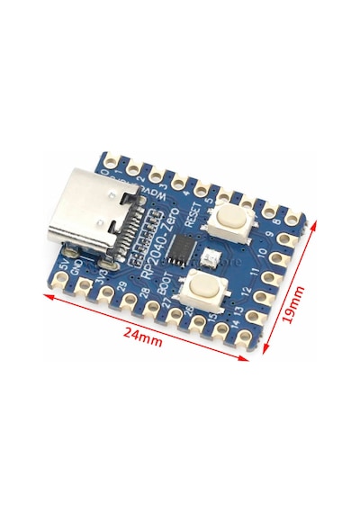 Raspberry Pi Zero Rp2040 Lehimsiz Dual Core 133mhz 2mb Modül Type C Mini Bilgisayar Geliştirme Kar