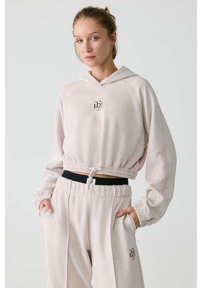 Urban Beat Kathrıne Kadın Kapüşonlu Taş Rengi Sweatshirt Taş Rengi