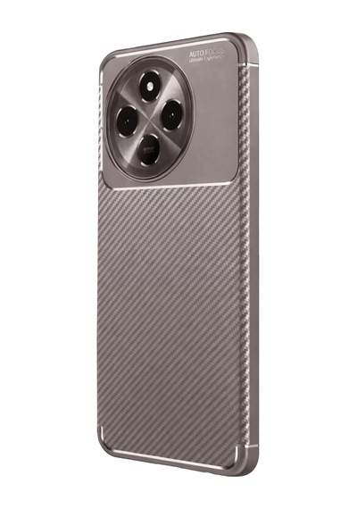 Newface Tecno Spark 30 Pro Kılıf Auto Focus Karbon Kapak - Gri