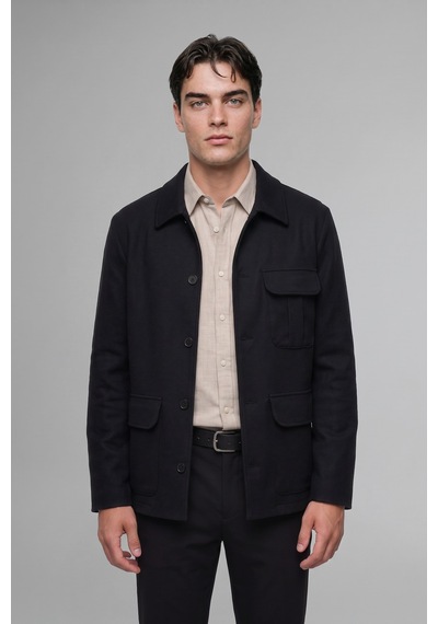 Defacto Regular Fit Polo Yaka Tafta Cepli Blazer Ceket I0348ax26wnbk81 Siyah-bk81