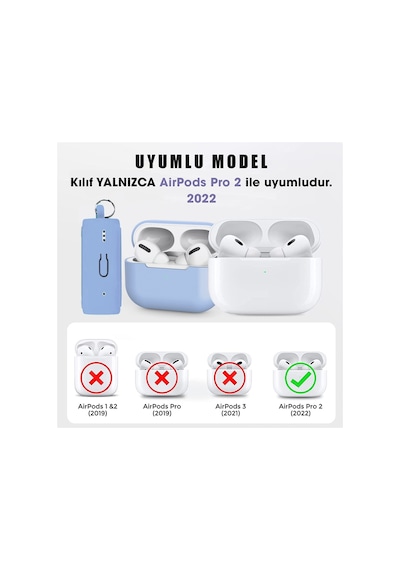 Microsonic Apple Uyumlu AirPods Pro 2.Nesil Kılıf Askılı Mat Silikon Bej