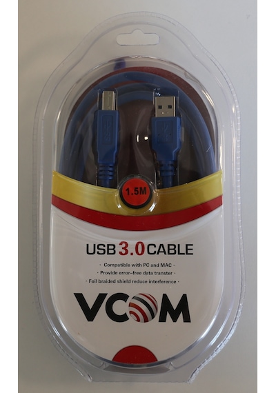 Vcom Cu301 1.5Mt Mavi Usb 3.0 Yazıcı Kablosu