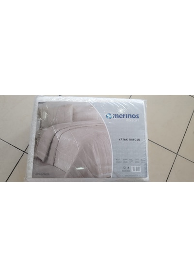 Merinos Yatak Örtüsü Çift Kişilik İpeksoft / Çeyizlik / Günlük Kullanım İçin Uygun Açık Krem