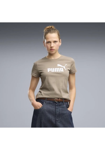 Puma Ess No. 1 Logo Tee Bej Kadın T-shirt