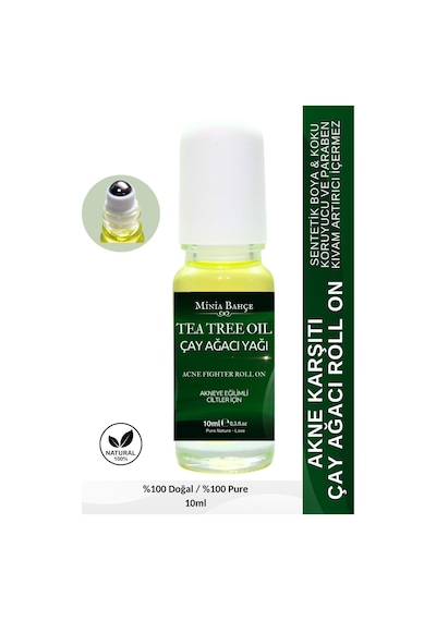 Minia Bahçe Çay Ağacı Yağı Karşıtı Roll-on, %100 Doğal, 10ml