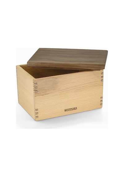 Woodsaka Model 3 Mutfak İçin Saklama Kabı Gürgen Ceviz