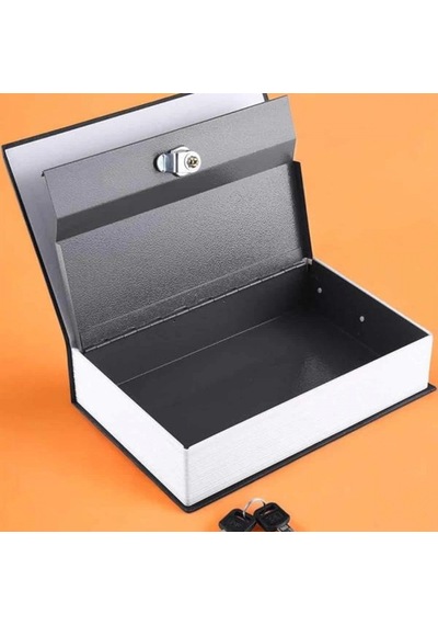 İngilizce Sözlük Görünümlü Anahtarlı Gizli Mini Çelik Kasa Kitap Tipi