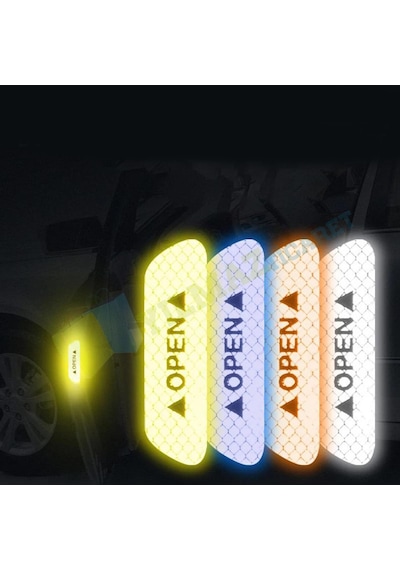 Araç Kapı Open Reflektör Araba Oto Sticker Yapıştıma 4 Adet Araç Kapı Open Reflektör Araba Oto Sticker Yapıştıma 4 Adet