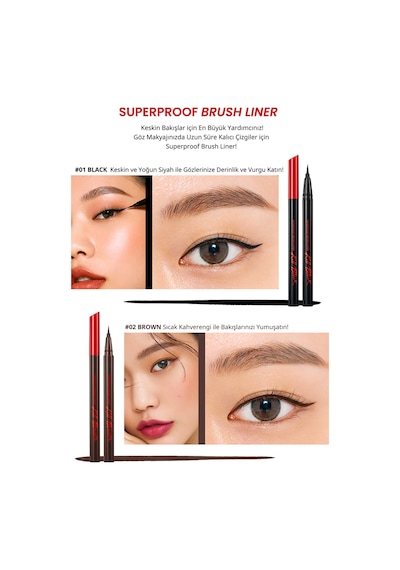 Clio Superproof Brush Liner Kalem Eyeliner Kill Black