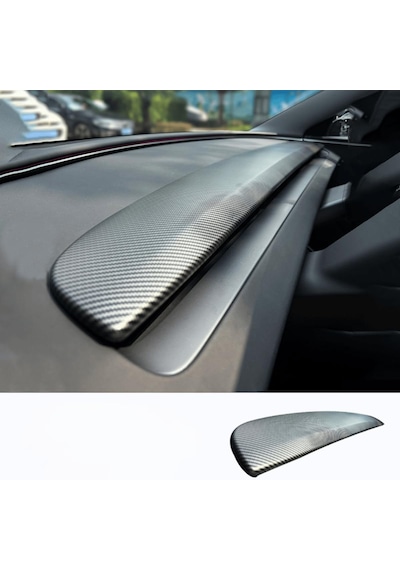 Tesla Model Y Juniper 2025+ Uyumlu Ön Panel Konsol Kaplama Seti Mat Karbon Fiber Standart