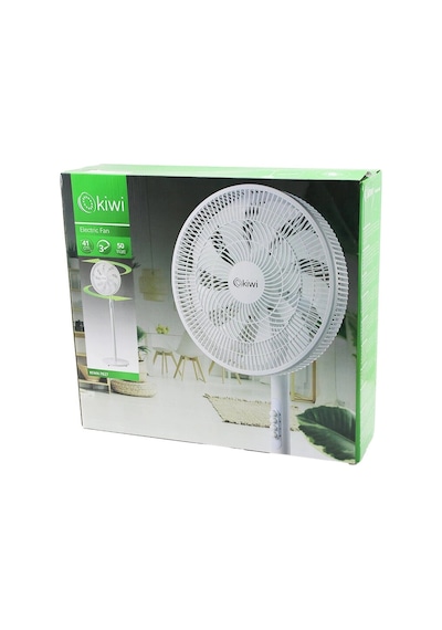 Kiwi Kfan-7627 41cm 50w Ev Tipi Ayaklı Vantilatör 3-kademe Hız 9-pls.kanat Sigortalı Sessiz Motor Yü
