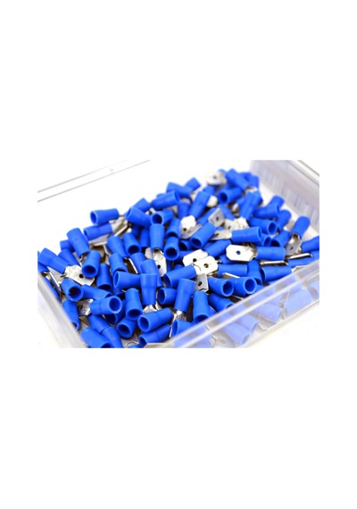 Kablo Ucu 6,3 Erkek Mavi İzolasyonlu Sıkmalı SKP 200 Adet 1.50-2.50 Mm